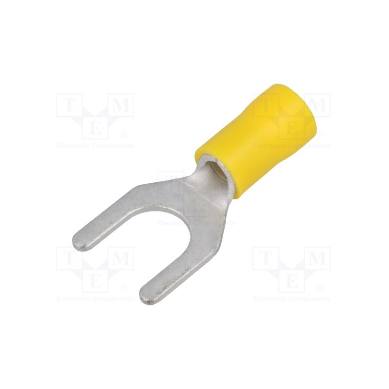 5 pcs x NINIGI - ST-098/Y - Tip: fork, M8, Ø: 8.4mm, 4÷6mm2, crimped, for cable, insulated