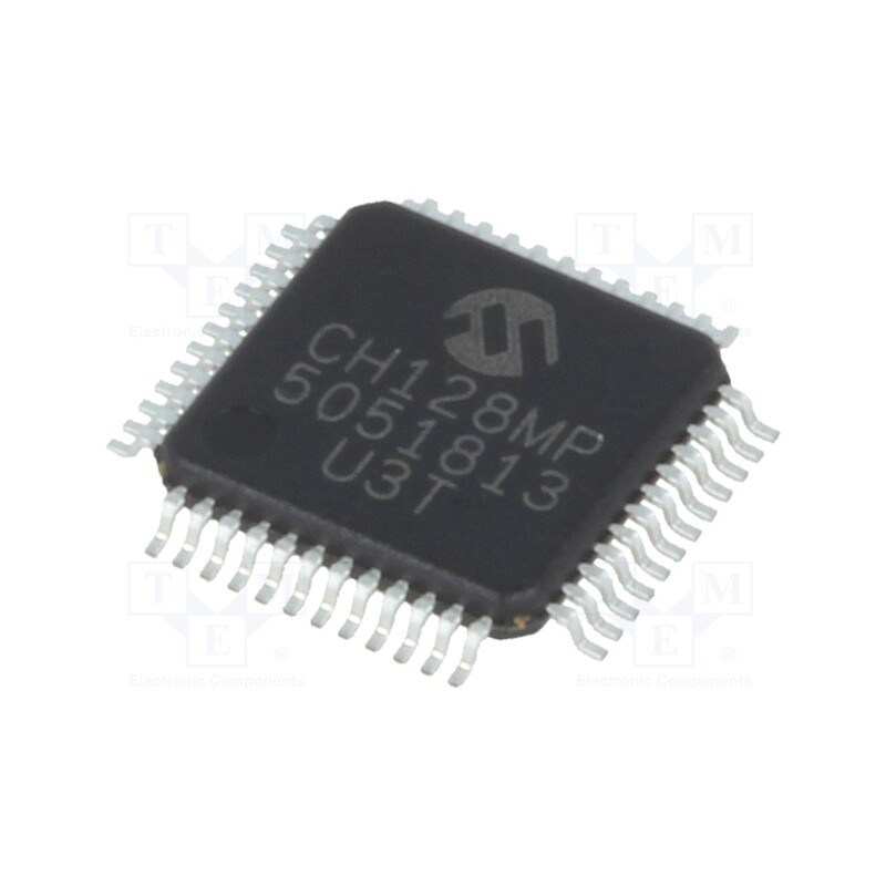 1 pcs x MICROCHIP TECHNOLOGY - DSPIC33CH128MP505-I/PT - IC: dsPIC microcontroller, 128kB, 20kBSRAM, TQFP48, 3÷3.6VDC