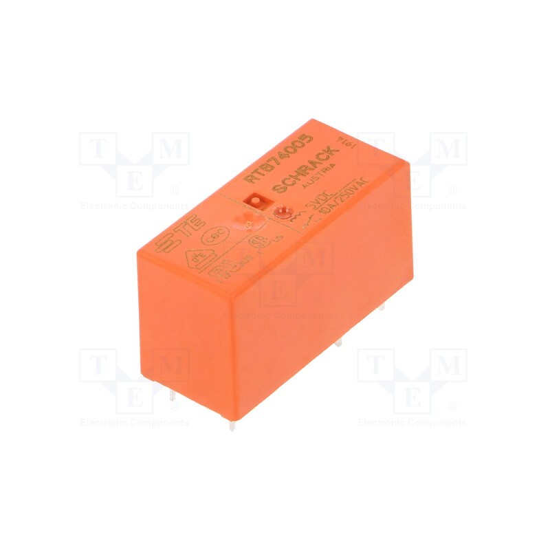 1 pcs x TE Connectivity - 4-1393238-2 - Relay: electromagnetic, SPDT, Ucoil: 5VDC, Icontacts max: 10A, THT