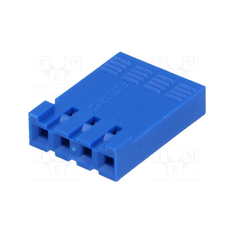 5 pcs x Amphenol Communications Solutions - 65240-004LF - Plug, wire-board, female, PIN: 4, w/o contacts, 2.54mm, for cable