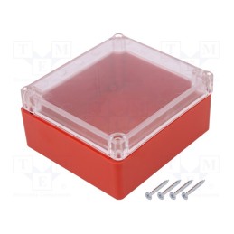 1 pcs x KRADEX - Z59PH ABS RED - Enclosure: multipurpose, X: 115mm, Y: 125mm, Z: 58mm, ABS, red, gasket