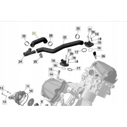 Cooling system hose can am outlander renegade 420822697