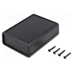 1 pcs x HAMMOND - 1593PBK - Enclosure: with panel, with flap on baterries, 1593, X: 66mm, ABS
