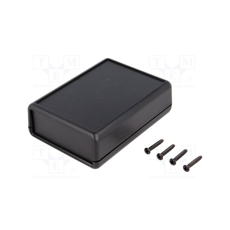 1 pcs x HAMMOND - 1593PBK - Enclosure: with panel, with flap on baterries, 1593, X: 66mm, ABS