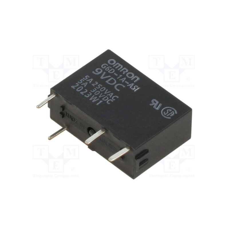 1 pcs x OMRON OCB - G6D-1A-ASI DC9 - Relay: electromagnetic, SPST-NO, Ucoil: 9VDC, 5A, 5A/250VAC, PCB