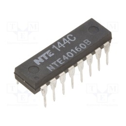 1 pcs x NTE Electronics - NTE40160B - IC: digital, 4bit,decade counter,synchronous, CMOS, THT, DIP16