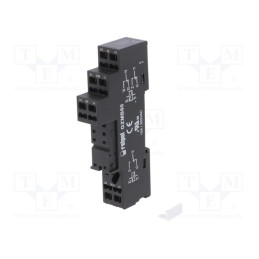 1 pcs x RELPOL - GZMB80 - Socket, PIN: 8, 10A, 300VAC, for DIN rail mounting, spring clamps