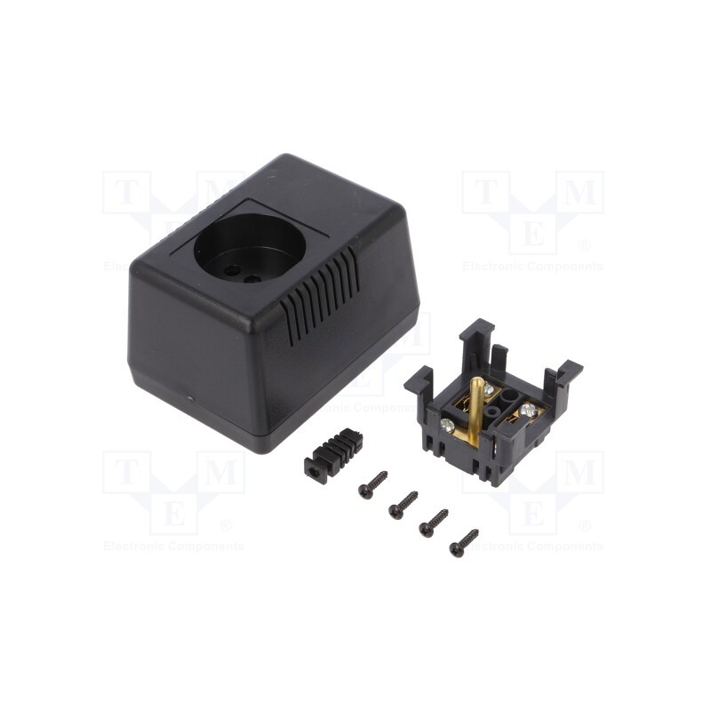 1 pcs x MASZCZYK - KM-49CZU/BK - Enclosure: for power supplies, with earthing, X: 65mm, Y: 90mm