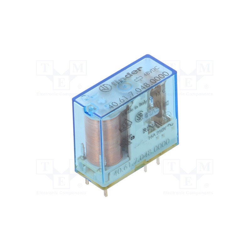 1 pcs x FINDER - 40.61.7.048.0000 - Relay: electromagnetic, SPDT, Ucoil: 48VDC, Icontacts max: 30A