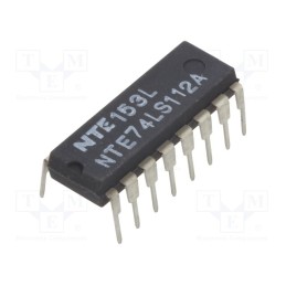 1 pcs x NTE Electronics - NTE74LS112A - IC: digital, JK flip-flop, Ch: 2, TTL, THT, DIP16