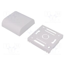 1 pcs x ITALTRONIC - 61.6021003 - Enclosure: wall mounting, X: 80mm, Y: 80mm, Z: 35mm, ABS, white