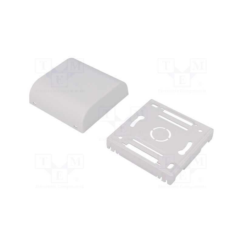 1 pcs x ITALTRONIC - 61.6021003 - Enclosure: wall mounting, X: 80mm, Y: 80mm, Z: 35mm, ABS, white