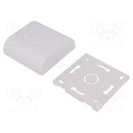 1 pcs x ITALTRONIC - 61.6021 - Enclosure: wall mounting, X: 80mm, Y: 80mm, Z: 25mm, ABS, white
