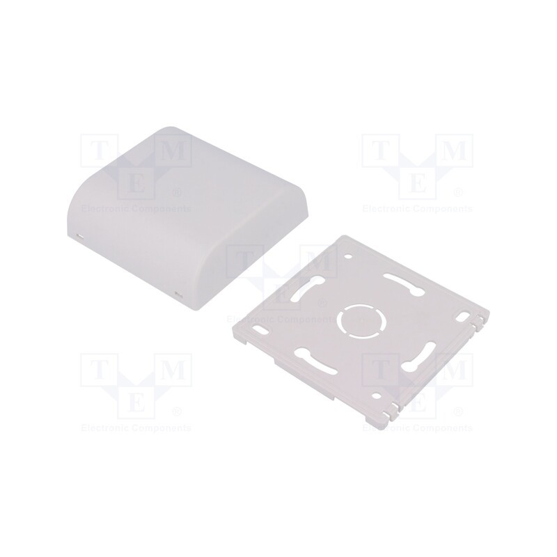1 pcs x ITALTRONIC - 61.6021 - Enclosure: wall mounting, X: 80mm, Y: 80mm, Z: 25mm, ABS, white