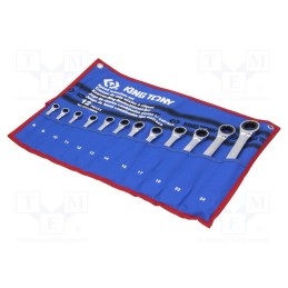 1 set x KING TONY - 12112MRN - Wrenches set, combination spanner,with ratchet, 12pcs.