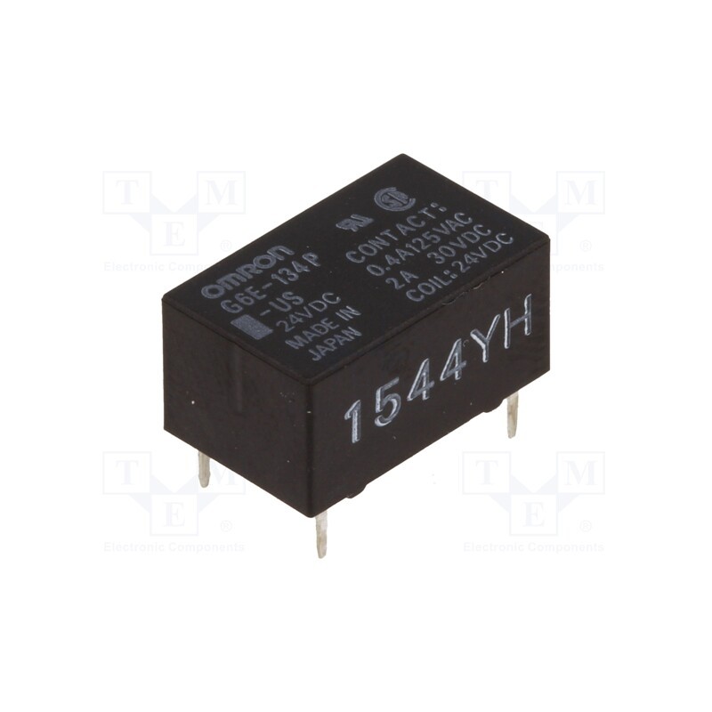 1 pcs x OMRON OCB - G6E-134P-US 24VDC - Relay: electromagnetic, SPDT, Ucoil: 24VDC, Icontacts max: 3A, PCB