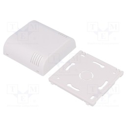 1 pcs x ITALTRONIC - 61.602 - Enclosure: wall mounting, X: 80mm, Y: 80mm, Z: 25mm, ABS, white