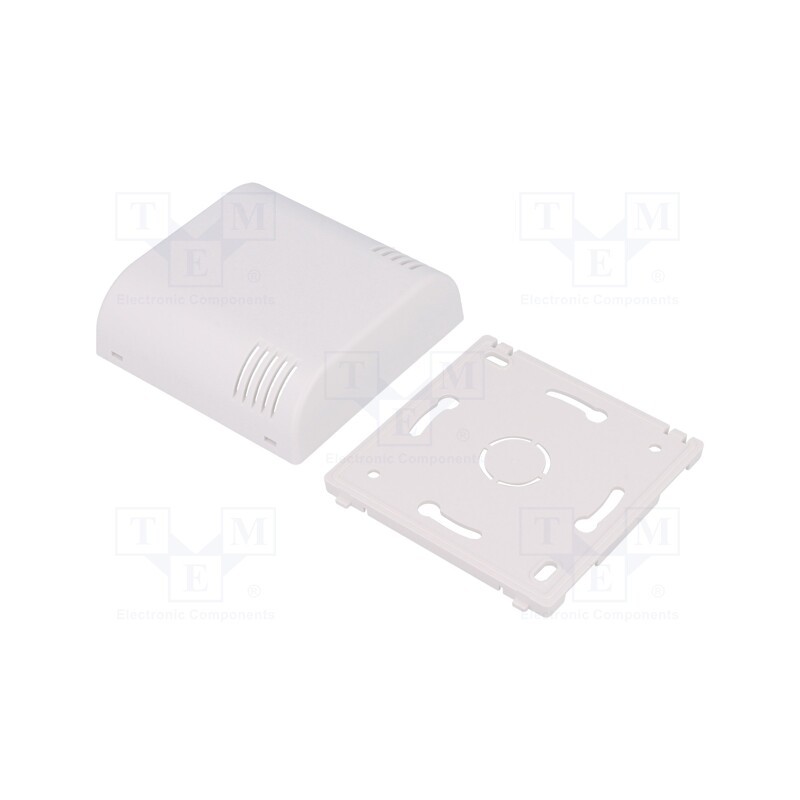 1 pcs x ITALTRONIC - 61.602 - Enclosure: wall mounting, X: 80mm, Y: 80mm, Z: 25mm, ABS, white