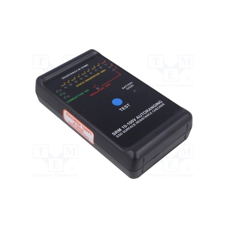 1 pcs x STATICTEC - ST250010 - Tester: ESD surface resistivity, 10kΩ÷1TΩ, 10÷100V