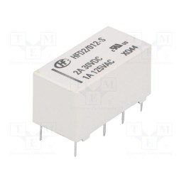 1 pcs x HONGFA RELAY - HFD2/012-S - Relay: electromagnetic, DPDT, Ucoil: 12VDC, 3A, 1A/125VAC, 3A/30VDC