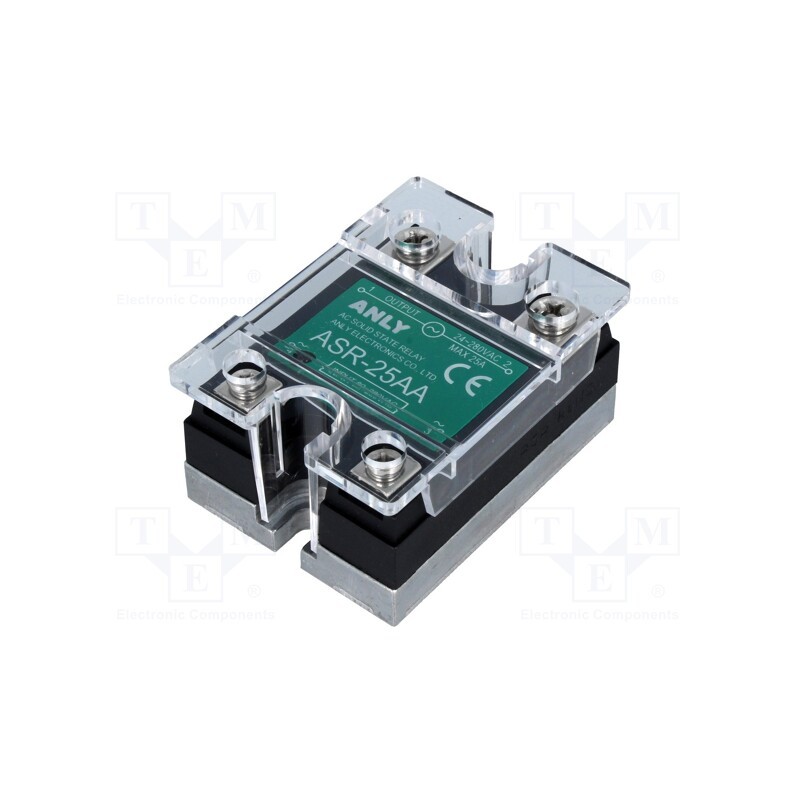 1 pcs x ANLY ELECTRONICS - ASR-25AA - Relay: solid state, Ucntrl: 80÷280VAC, 25A, 24÷280VAC, Series: ASR