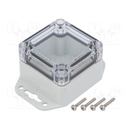 1 pcs x KRADEX - ZP60.60.40SUJ TM PC - Enclosure: multipurpose, X: 60mm, Y: 60mm, Z: 40mm, ZP, polycarbonate