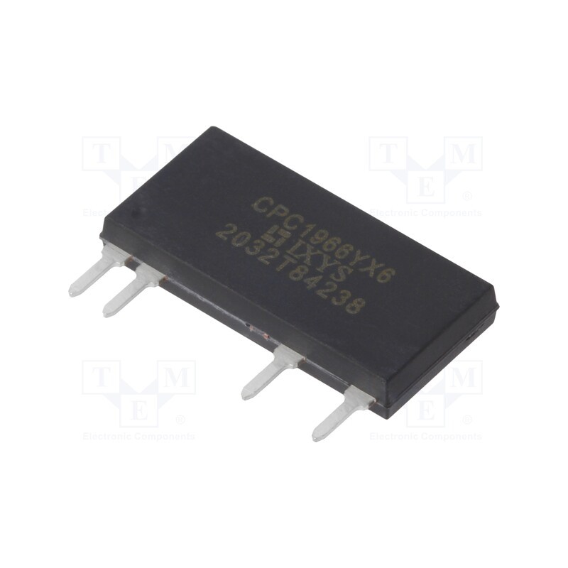 1 pcs x IXYS - CPC1966YX6 - Relay: solid state, Icntrl max: 50mA, 3000mA, max.600VAC, THT, SIP4