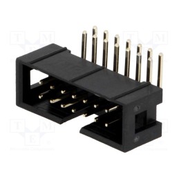 5 pcs x CONNFLY - DS1013-14RSIB-B-0 - Socket, IDC, male, PIN: 14, angled 90°, THT, gold-plated, 2.54mm