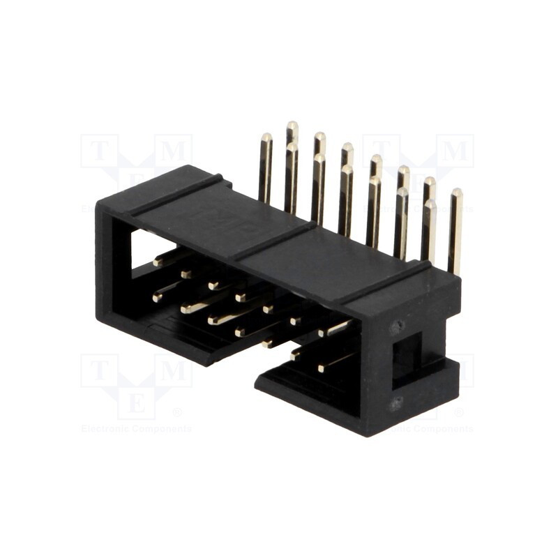 5 pcs x CONNFLY - DS1013-14RSIB-B-0 - Socket, IDC, male, PIN: 14, angled 90°, THT, gold-plated, 2.54mm