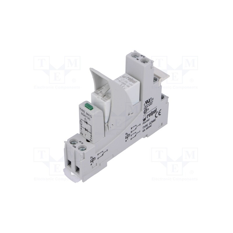 1 set x RELPOL - PI85-012DC-M41G-MS-2011 - Relay: interface, SPDT, Ucoil: 12VDC, 16A, 16A/250VAC, 16A/24VDC