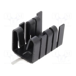 1 pcs x FISCHER ELEKTRONIK - FK 237 SA-220 V - Heatsink: extruded, U, black, L: 25.4mm, W: 14.5mm, H: 13.51mm, 21K/W