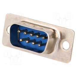 5 pcs x CONNFLY - DS1033-09MUNSISS - D-Sub, PIN: 9, plug, male, for cable, soldering, 5A