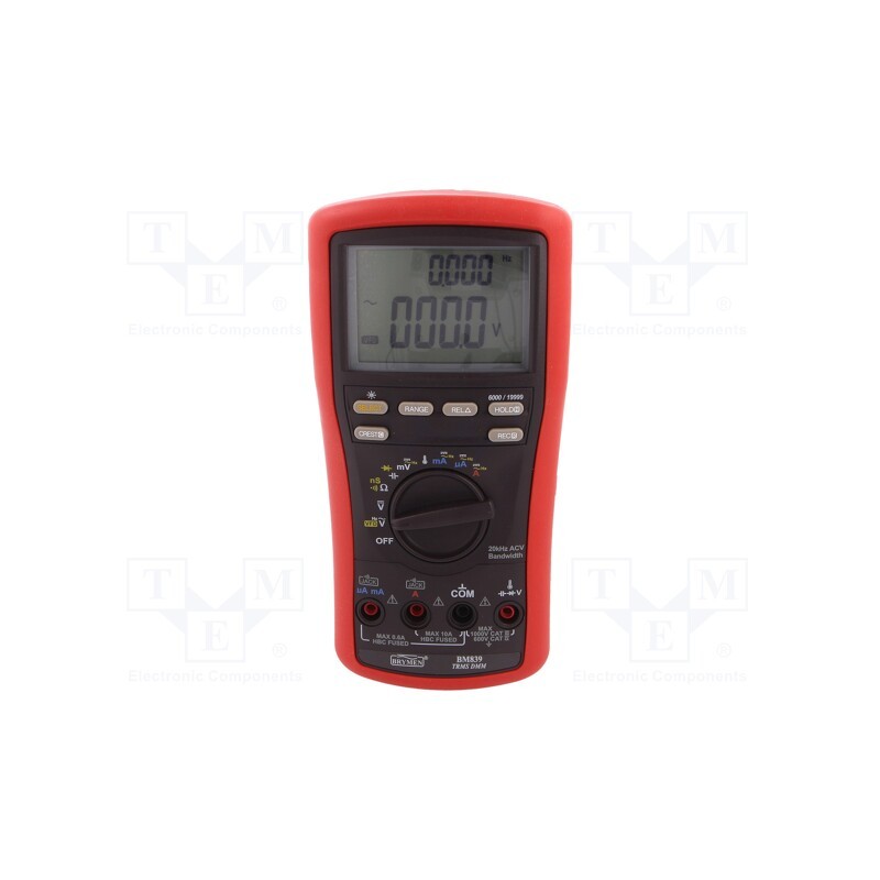 1 pcs x BRYMEN - BM839 - Digital multimeter, LCD, (6000), Bargraph: 61segm.40x/s, True RMS