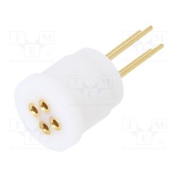 1 pcs x FISCHER ELEKTRONIK - TF184 - Socket: transistors, PIN: 4, TO18, THT, gold-plated, PTFE