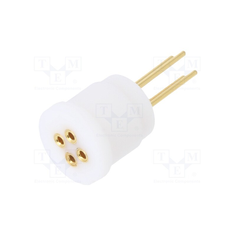 1 pcs x FISCHER ELEKTRONIK - TF184 - Socket: transistors, PIN: 4, TO18, THT, gold-plated, PTFE