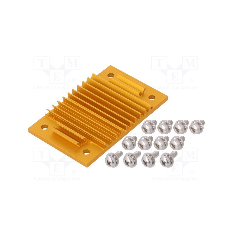 1 pcs x Advanced Thermal Solutions - ATS-1138-C1-R0 - Heatsink: extruded, grilled, BGA, golden, L: 37mm, W: 58mm, H: 6.1mm