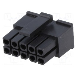 5 pcs x NINIGI - MFW-10 - Plug, wire-board, female, 3mm, PIN: 10, w/o contacts, for cable, 5A