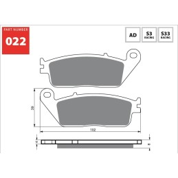 Brake pads cbr vfr cb vt z750 sale