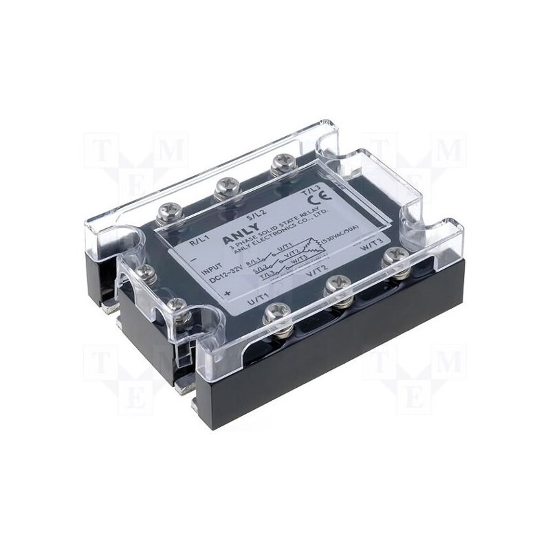 1 pcs x ANLY ELECTRONICS - ASR-3PH125DA-H - Relay: solid state, 125A, Uswitch: 48÷480VAC, 3-phase, Series: ASR