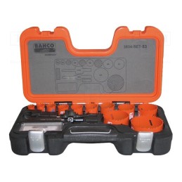 1 set x BAHCO - 3834-SET-53 - Hole saw set, case, 13pcs.