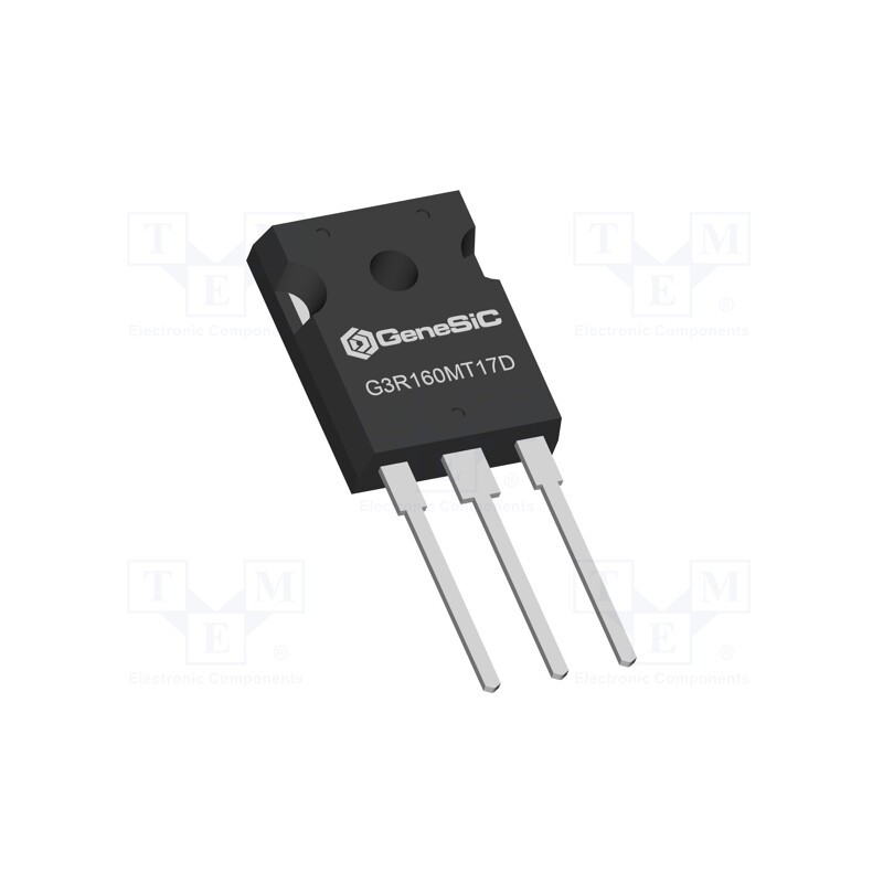 1 pcs x GeneSiC SEMICONDUCTOR - G3R160MT17D - Transistor: N-MOSFET, SiC, unipolar, 1.7kV, 15A, Idm: 48A, 175W