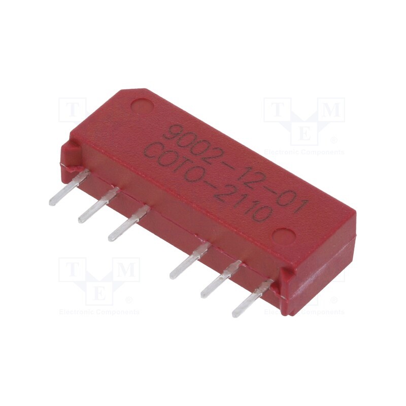 1 pcs x COTO TECHNOLOGY - 01/12/9002 - Relay: reed switch, SPST-NO, Ucoil: 12VDC, 0.5A, max.200VDC, 10W