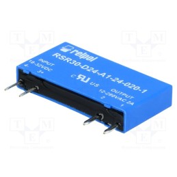1 pcs x RELPOL - RSR30-D24-A1-24-020-1 - Relay: solid state, Ucntrl: 18÷32VDC, Icntrl max: 7.7mA, 2A, 0.1ms