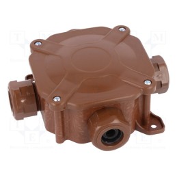 1 pcs x PAWBOL - A.0035BR - Enclosure: junction box, X: 75mm, Y: 75mm, Z: 35mm, wall mount, IP67