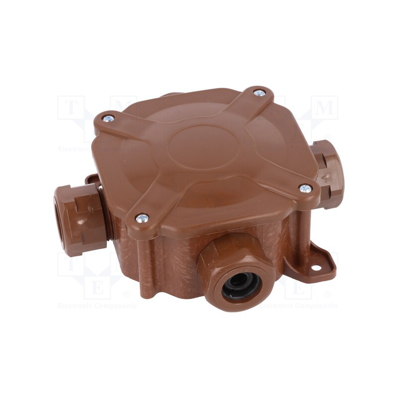 1 pcs x PAWBOL - A.0035BR - Enclosure: junction box, X: 75mm, Y: 75mm, Z: 35mm, wall mount, IP67