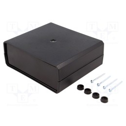 1 pcs x MASZCZYK - KM-60 BK - Enclosure: with panel, X: 140mm, Y: 159mm, Z: 60mm, ABS, black