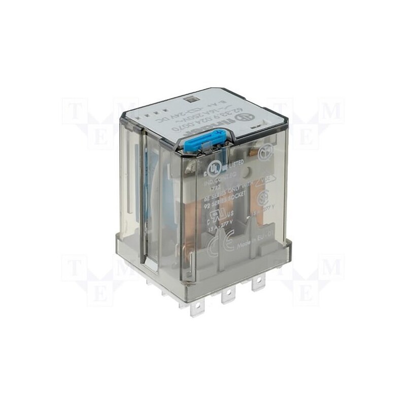 1 pcs x FINDER - 62.33.9.012.4040 - Relay: electromagnetic, 3PDT, 12VDC, Icontacts max: 30A, 16A/30VDC