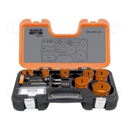 1 set x BAHCO - 3834-SET-95 - Hole saw set, Drill Bit: for wood, 9pcs.