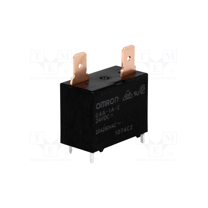 1 pcs x OMRON OCB - G4A-1A-E 24VDC - Relay: electromagnetic, SPST-NO, Ucoil: 24VDC, Icontacts max: 20A