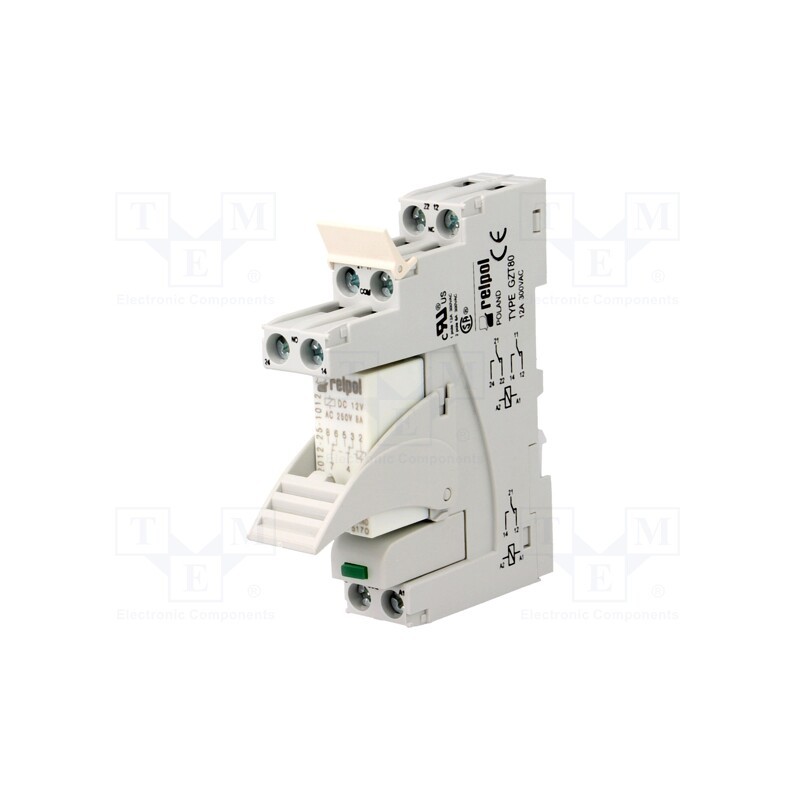 1 set x RELPOL - PI84-012DC-M41G-TS-2012 - Relay: interface, DPDT, Ucoil: 12VDC, 8A, 8A/230VAC, 8A/24VDC, 100mΩ